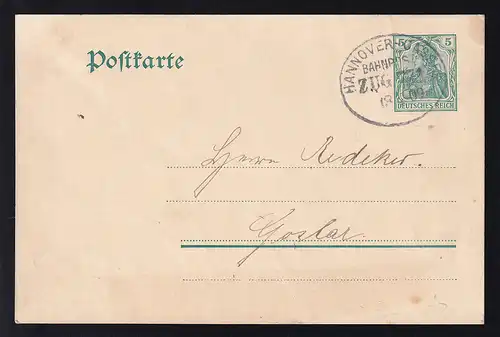 HANNOVER-CASSEL BAHNPOST ZUG 772 18.2.09 auf Ganzsache