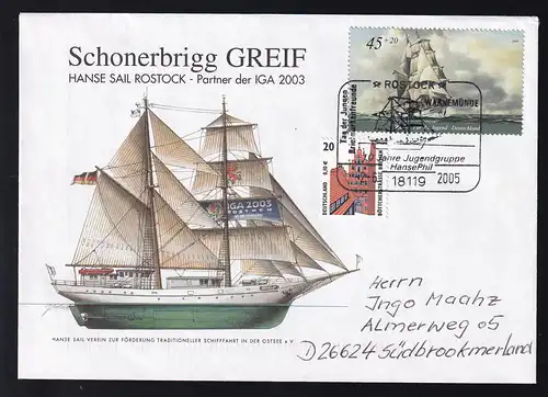 ROSTOCK 18119 Tag der Jungen Briefmarkenfreunde 10 Jahre Jugendgruppe HansePhil