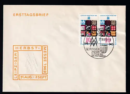 Leipziger Herbstmesse 1969 auf FDC ohne Anschrift