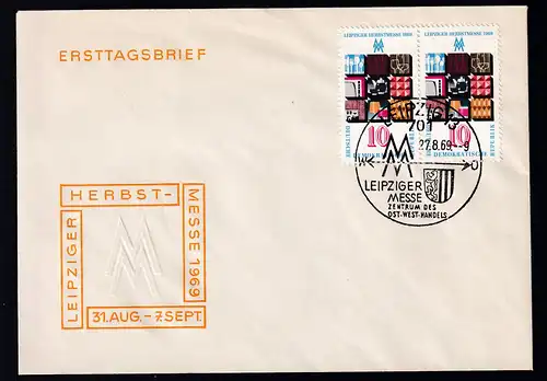 Leipziger Herbstmesse 1969 auf FDC ohne Anschrift