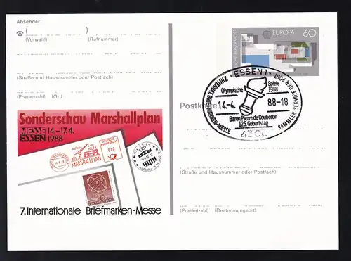 ESSEN 1 4300 7. INTERNAT. BRIEFMARKEN-MESSE SAMMLER-SERVICE DER POST 