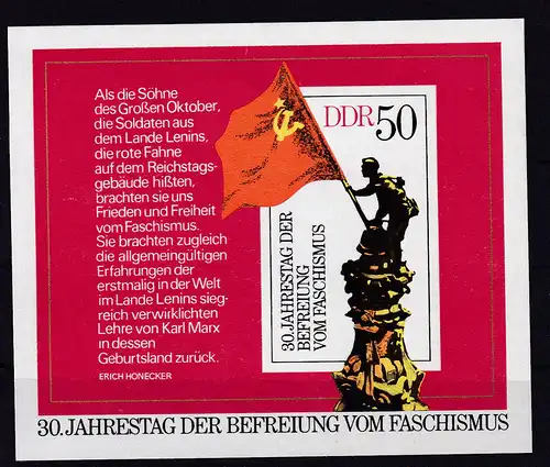 30. Jahrestag der Befreiung vom Faschismus, Block **