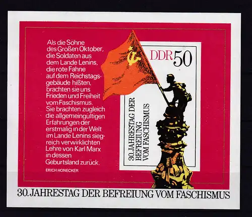 30. Jahrestag der Befreiung vom Faschismus, Block **