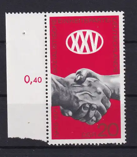 25 Jahre SED, Randstück **