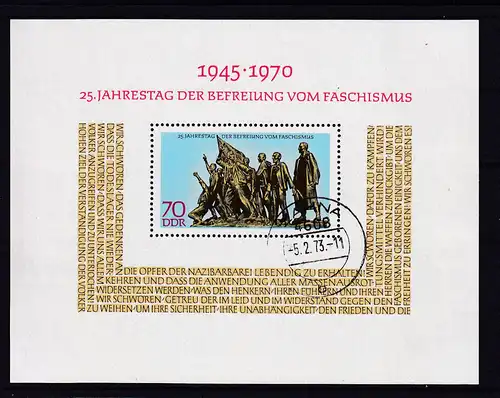 25. Jahrestag der Befreiung vom Faschismus, Block