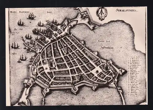 Stralsund Stadtplan (hustorische Ansichten)
