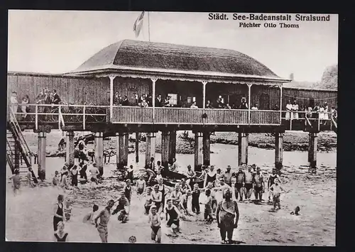 Stralsund Städt. See-Badeanstalt vor 1900, Repro