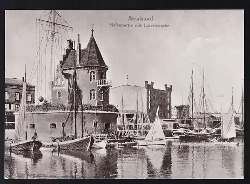 Stralsund Hafenpartie mit Lotsenwache, Repro