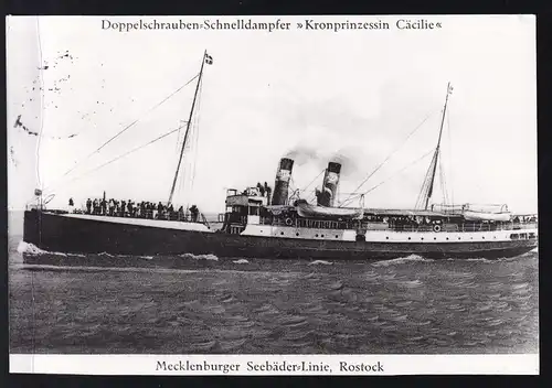 PassaFoto Schnelldampfer "Kronprinzessin Cäcilie", 