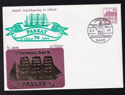 LÜBECK 1 2400 Ausstellung historischer Uten-silien 70 Jahre Passat 10.5.1981 