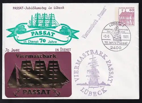 LÜBECK 1 2400 Ausstellung historischer Uten-silien 70 Jahre Passat 9.5.1981 + 