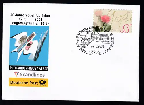 BURG AUF FEHMARN 23769 Nostalgiefahrt 40 Jahre Vogelfluglinie Puttgarden-Rödby 