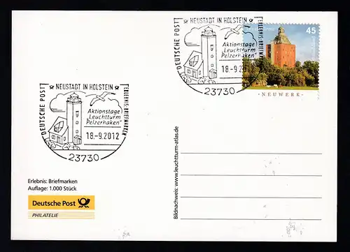 NEUSTADT IN HOLSTEIN 23730 DEUTSCHE POST ERLEBNIS BRIEFMARKEN Aktionstage 