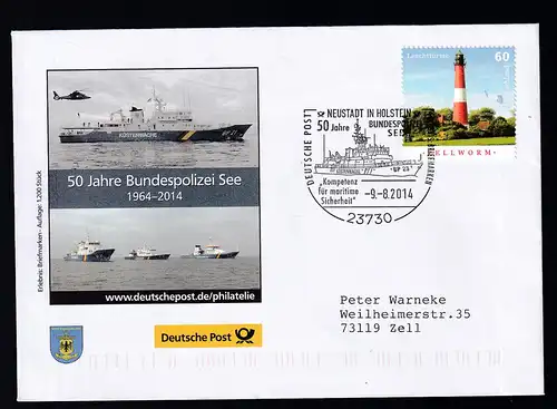 NEUSTADT IN HOLSTEIN 1 23730 DEUTSCHE POST ERLEBNIS BRIEFMARKEN 50 Jahre