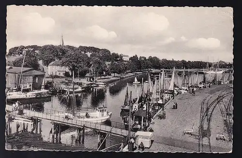 Ostseebad Eckernförde Hafen mit Blick auf Borby