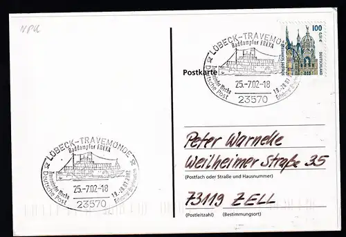 LÜBECK-TRAVEMÜNDE 23570 Deutsche Post Erlebnis Briefmarken Travemünder Woche 