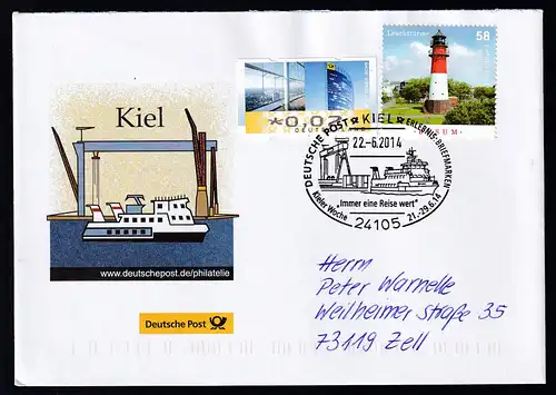 KIEL 24103 DEUTSCHE POST ERLEBNIS BRIEFMARKEN Kieler Woche 21.-29-6-14