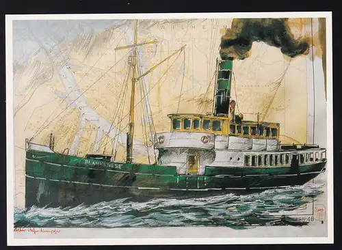 Dampfer "Blankenese", Ole West-Karte