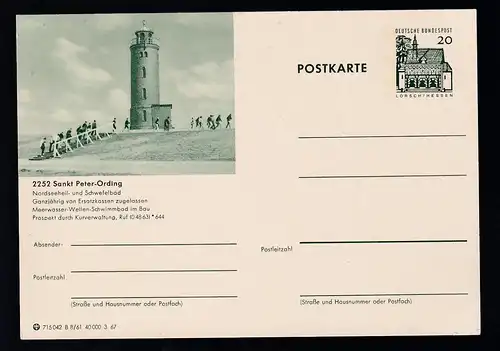 Bauwerke 20 Pfg. mit Bild Sankt Peter-Ording