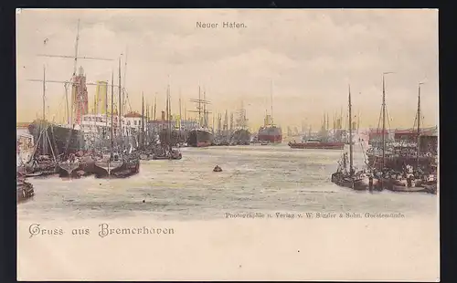 Gruss aus Bremerhaven Neuer Hafen