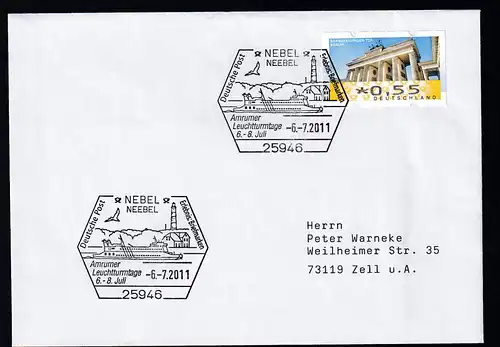 NEBEL 25946 Deutsche Post Erlebnis Briefmarken NEBEL Amrumer Leuchtturmtage