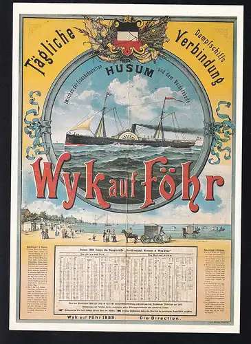 Fahrplan der Wyker Dampfschiffs-Reederei, Repro