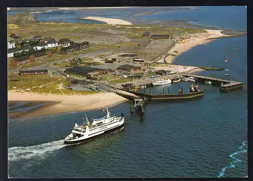 Nordseebad List/Sylt Hafen mit Röm-Fähre Luftaufnahme