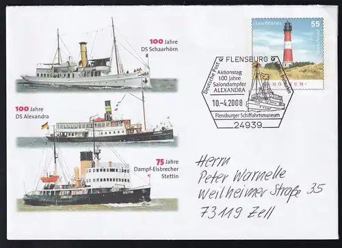 FLENSBURG 24939 Deutsche Post Erlebnis Briefmarken Aktionstag 100 Jahre