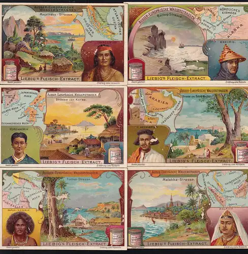 Liebig's Fleisch-Extract Sammelbilder Serie Ausser-Europäische Wasserstrassen