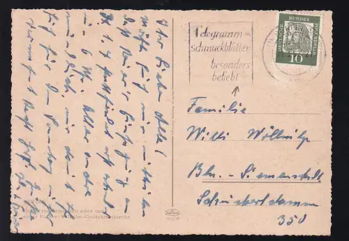 Bedeutende Deutsche 10 Pfg. auf CAK (Berlin Kurfürstendamm) ab Berlin SW 11 