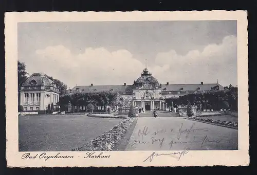 LZ 130 Bielrfeldfahrt 1939 AK (Bad Oynhausen Kurhaus) mit Text ab Rhein-Main-