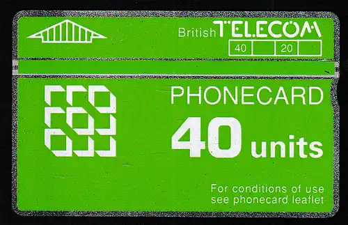 British Telekom Phonecard 40 Units