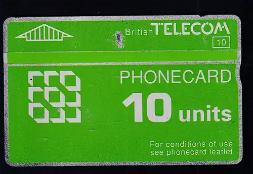 British Telekom Phonecard 100 Units