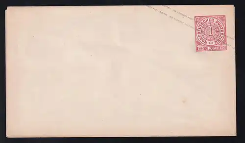 Ziffer 1 Gr., zugeklebt