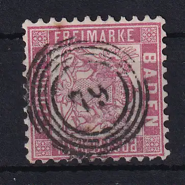 Wappen 3 Kr. mit Nummernstempel 79 (= Lahr)