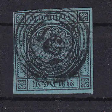 Ziffer 3 Kr. mit Nummernstempel 133 (= Sinsheim)