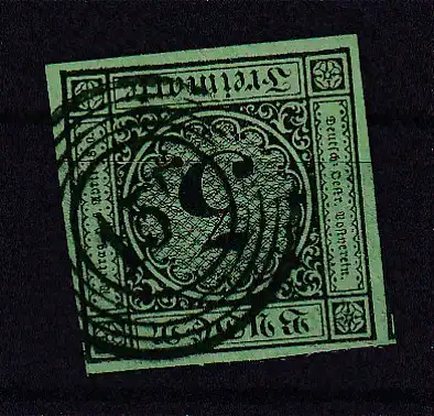 Ziffer 3 Kr. mit Nummernstempel 157 (= Wertheim)