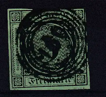 Ziffer 3 Kr. mit Nummernstempel 160 (= Wilferdingen