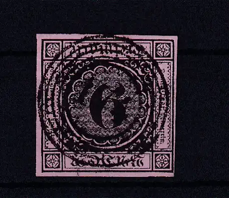 Ziffer 4 Kr. mit Nummernstempel 174 (= Mannheim)