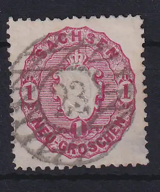 Wappen 1 Ngr. mit Nummernstempel 22 (= Reichenbach)