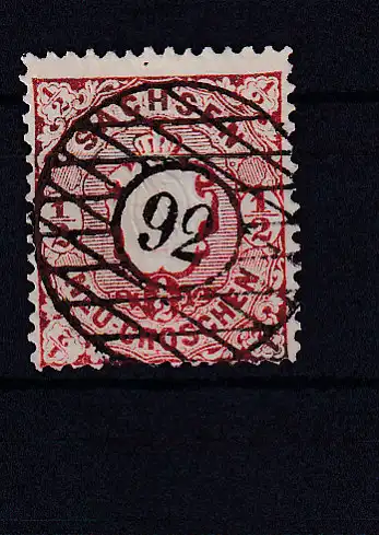 Wappen ½ Ngr. mit Nummernstempel 92 (= Lommatzsch)
