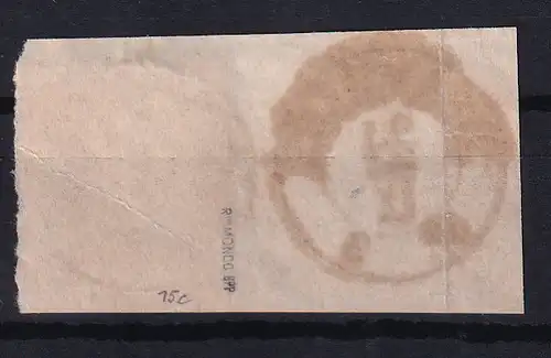 Wappen ½  Ngr. auf Briefstück mit Nummernstempel 143 + K2 BRAMBACH 24.IX.67,