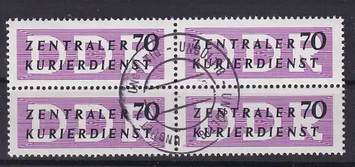 ZKD-Marke 70 Pfg. Viererblock mit Ungültig-Stempel