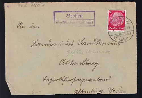 ALTENBURG (THÜRING.) LAND 6.1.36 + R2 Brossen über Altenburg (Thüring.) 