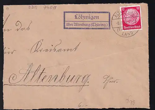 ALTENBURG (THÜRING.) LAND 8.11.33 + R2 Löhmoger über Altenburg (Thüring.)