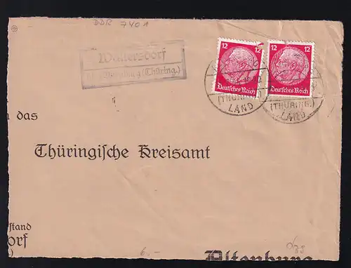 ALTENBURG (THÜRING.) LAND 11.7.35 + R2 Waltersdorf über Altenburg (Thüring.)