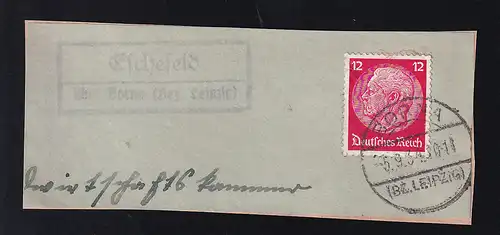 BORNA (BZ, LEIPZIG) 5.9.34 + R2 Wschefeld über Borna (Bez. Leipzig)