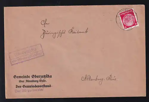 ALTENBURG (THÜRING.) LAND 14.8.35 + R2 Oberzetzsch über Altenburg (Thüring.)