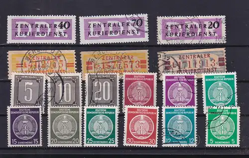 1 Steckkarte mit 18 Sienstmarken, gemischt