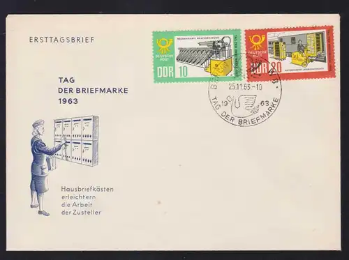 Tag der Briefmarke 1963 auf FDC ohne Anschrift